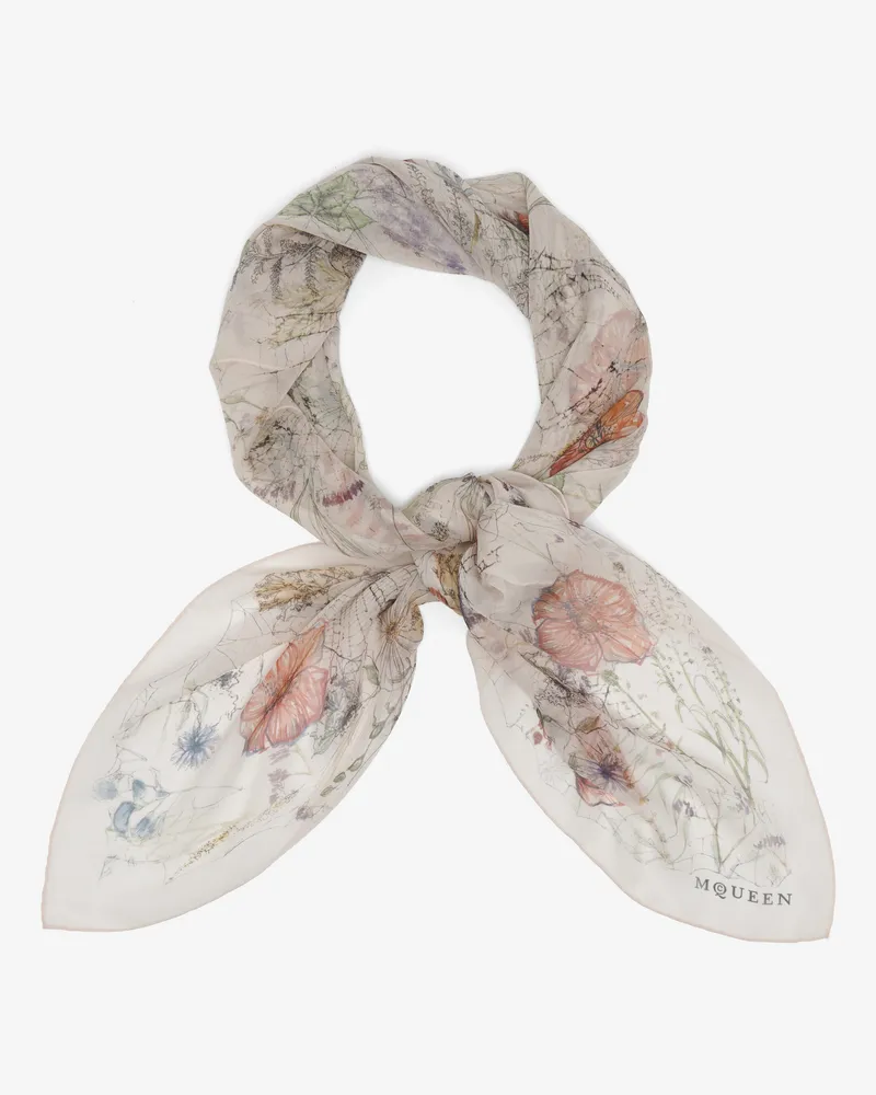 Alexander McQueen Spider Floral Schal - Item 8591203060Q9274 Elfenbein