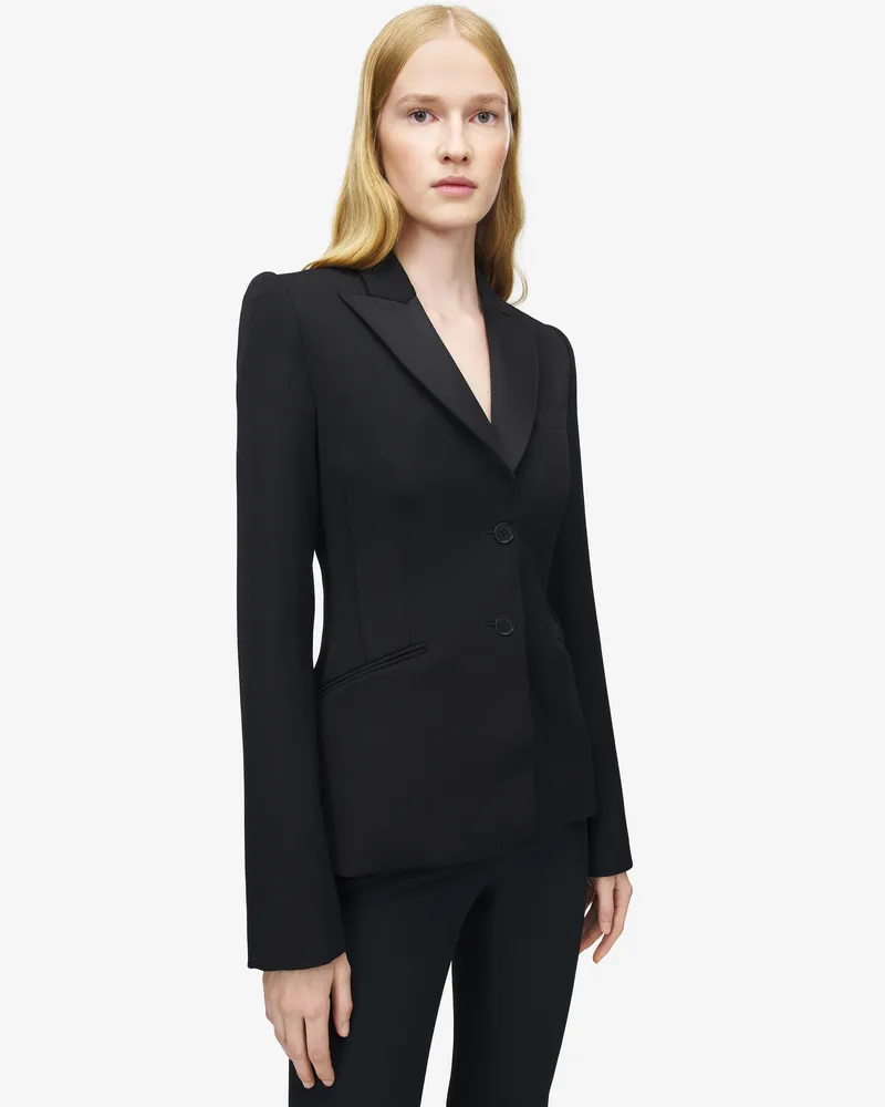 Alexander McQueen Einreihige Jacke - Item 852196QJAAC1000 Schwarz