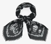 Foulard aus Spitze mit Skull-Brustkorb-Print - Item 8512974943Q1078