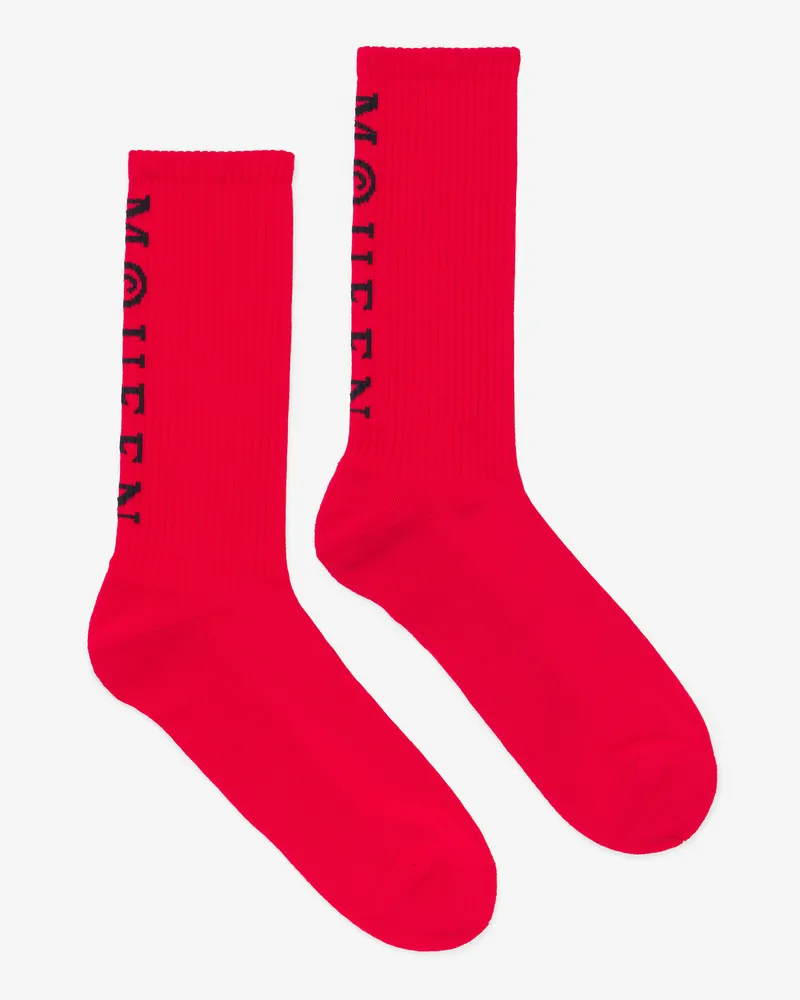 Alexander McQueen McQueen Logo Socks - Item 8375084720Q6460 Rot