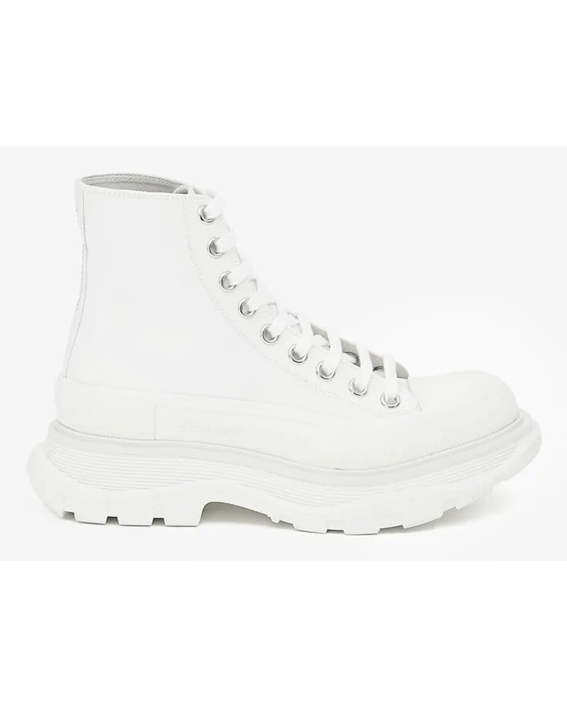 Alexander McQueen Stiefel mit Profilsohle Weiss