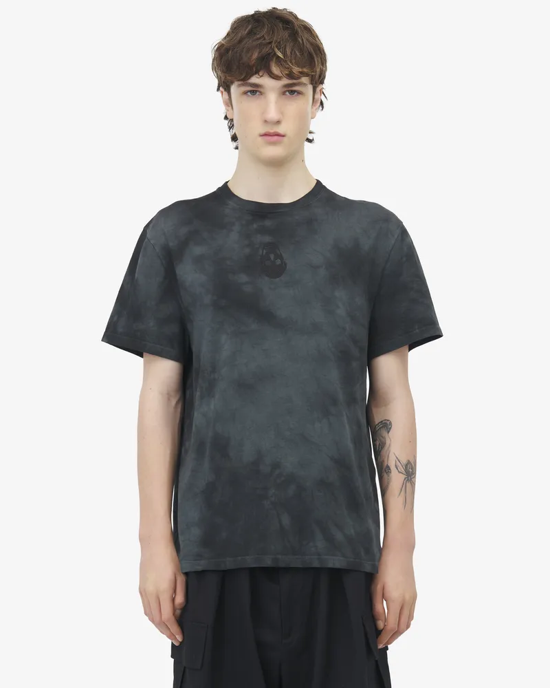 Alexander McQueen T-Shirt mit verwaschener Färbung Schwarz