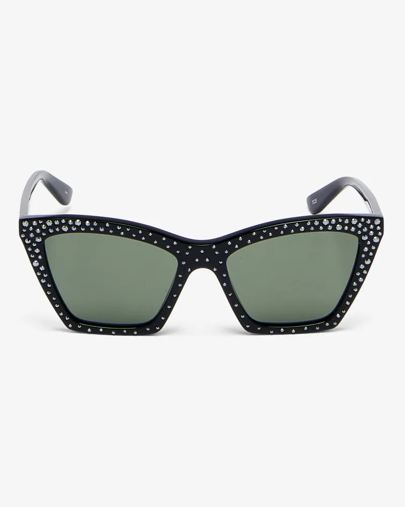 Alexander McQueen Spike-Sonnenbrille in Katzenaugenform mit Kristallen - Item 841637J07631056 Schwarz