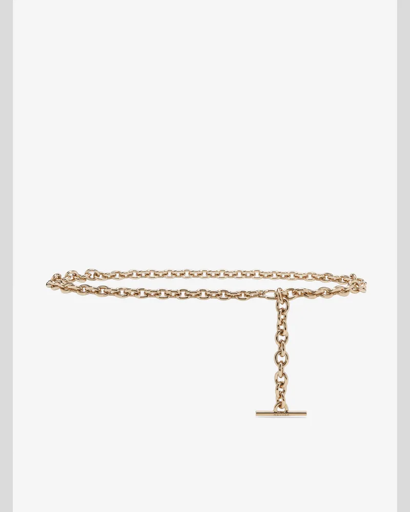 Alexander McQueen T-Bar-Kettengürtel - Item 857628J16AH0442 Blassgold