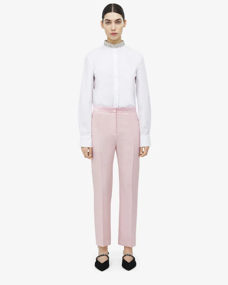 Alexander McQueen Zigarettenhose aus Mohairwolle - Item 842472QJAEK5009 Rose