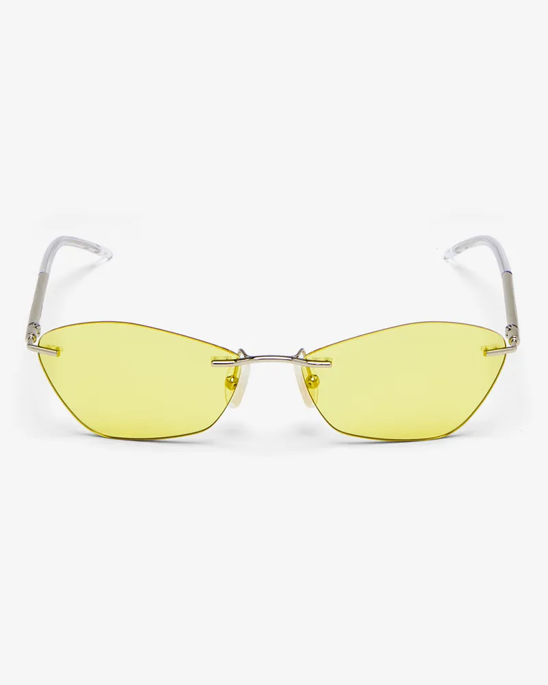 Alexander McQueen Schmale T-Bar Sonnenbrille - Item 852610I33301251 Gelb