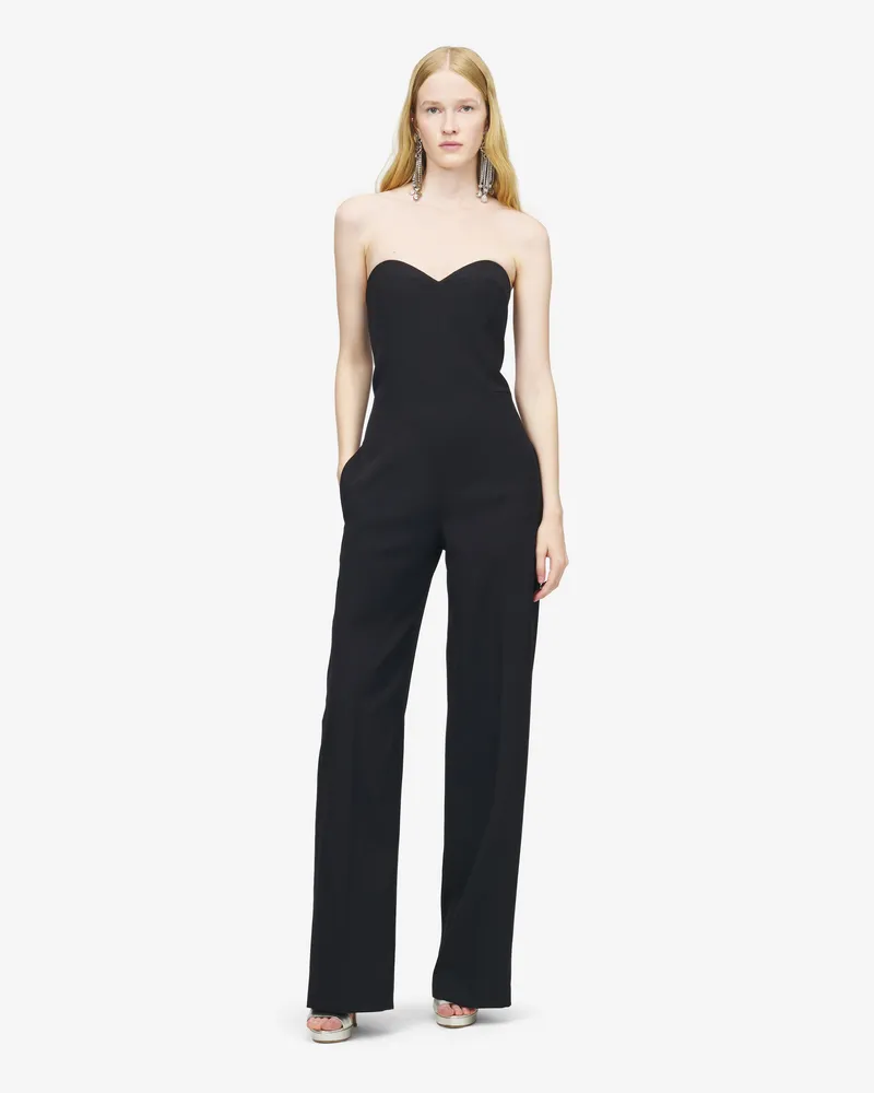 Alexander McQueen Overall mit Korsett - Item 846382QJAAC1000 Schwarz