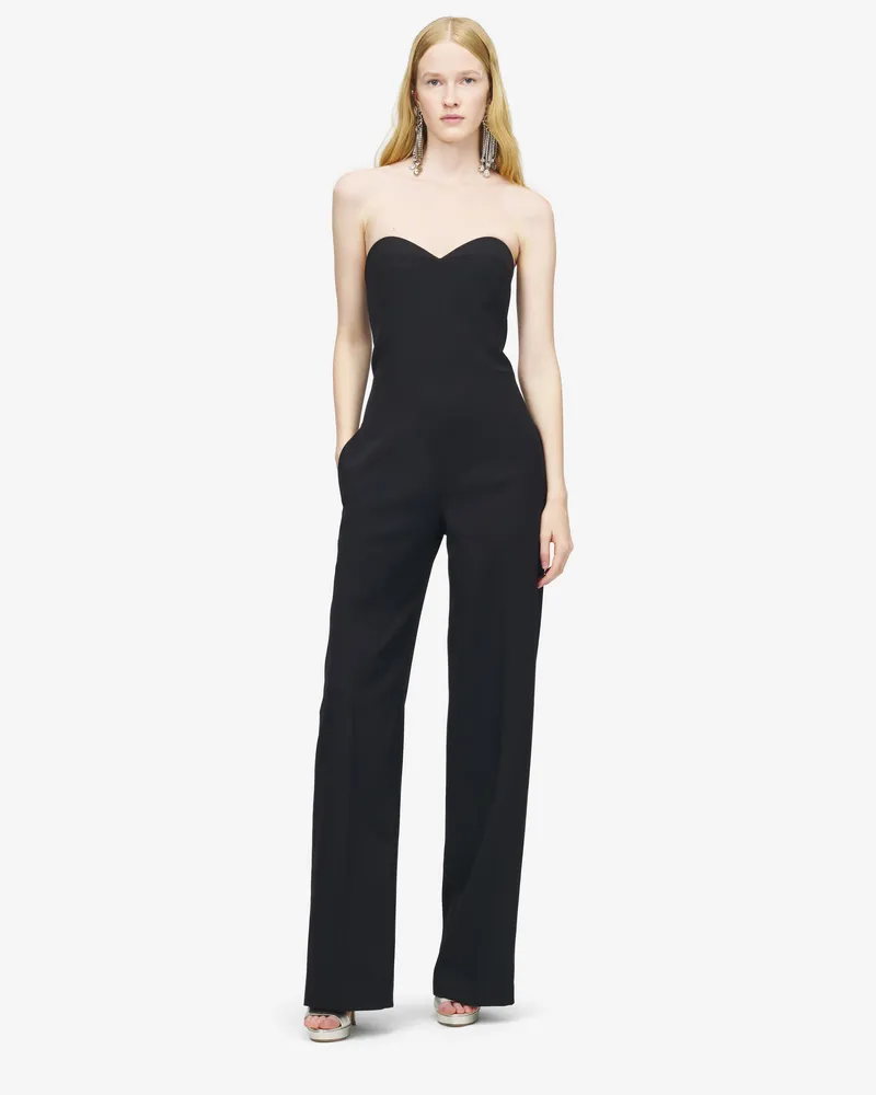 Alexander McQueen Overall mit Korsett - Item 846382QJAAC1000 Schwarz