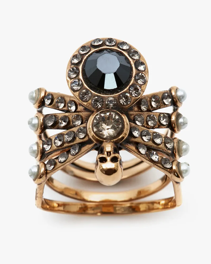 Alexander McQueen Spinnenring - Item 855421J160K8490 Antikgold