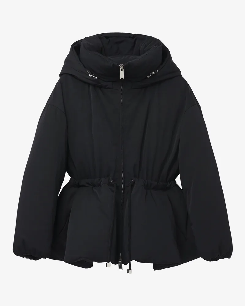 Alexander McQueen Steppjacke mit Schößchen Schwarz