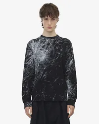 Alexander McQueen Smashed Glass Langarm-T-Shirt Schwarz