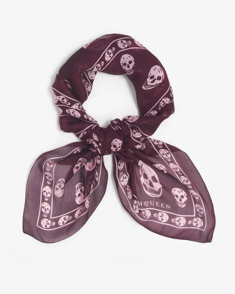 Alexander McQueen Klassisches Skull Foulard - Item 8078893052Q6172 Burgunderrot