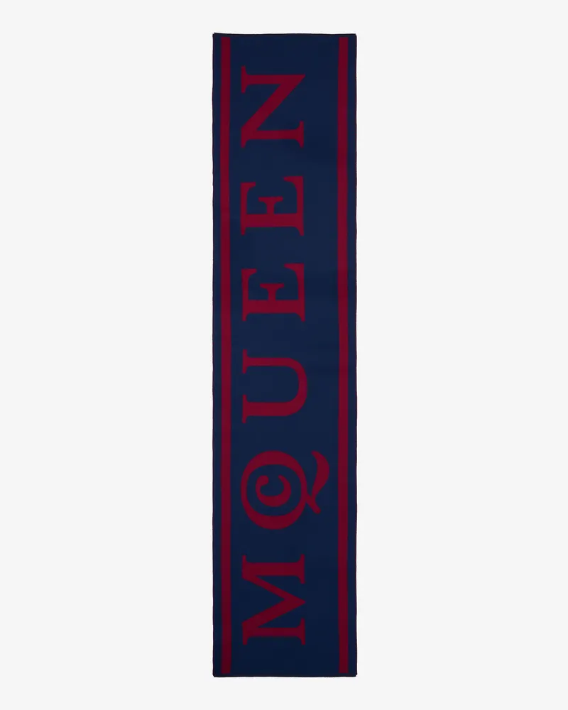 Alexander McQueen McQueen Schal mit Streifen - Item 8037783200Q4173 Navy