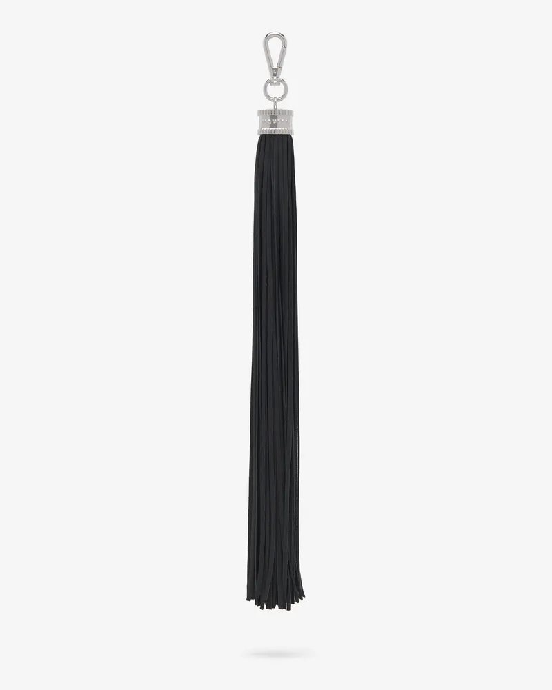 Alexander McQueen Anhänger mit Quaste aus Leder - Item 8300981VAAA1000 Schwarz