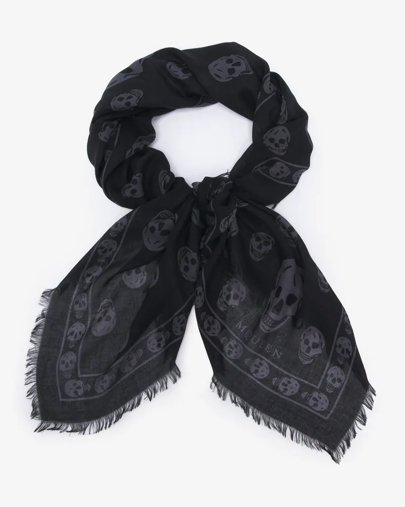 Alexander McQueen Klassisches Skull Foulard - Item 8078894943Q1061 Schwarz
