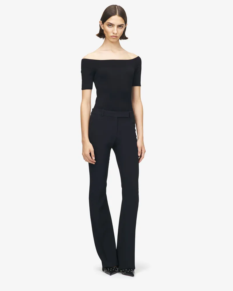 Alexander McQueen Schmal geschnittene Bootcut-Hose - Item 585076QEAAA1000 Schwarz