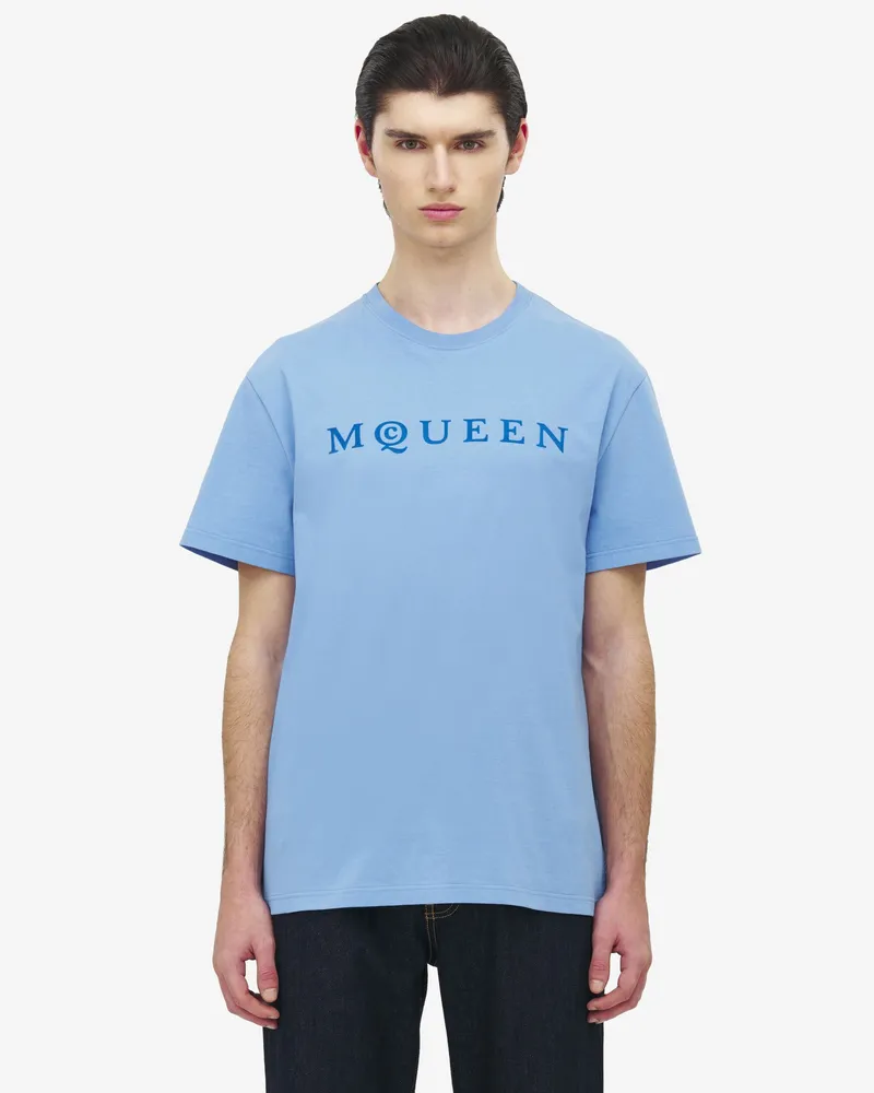 Alexander McQueen T-Shirt mit McQueen Logo - Item 828420QTADD0449 Blau