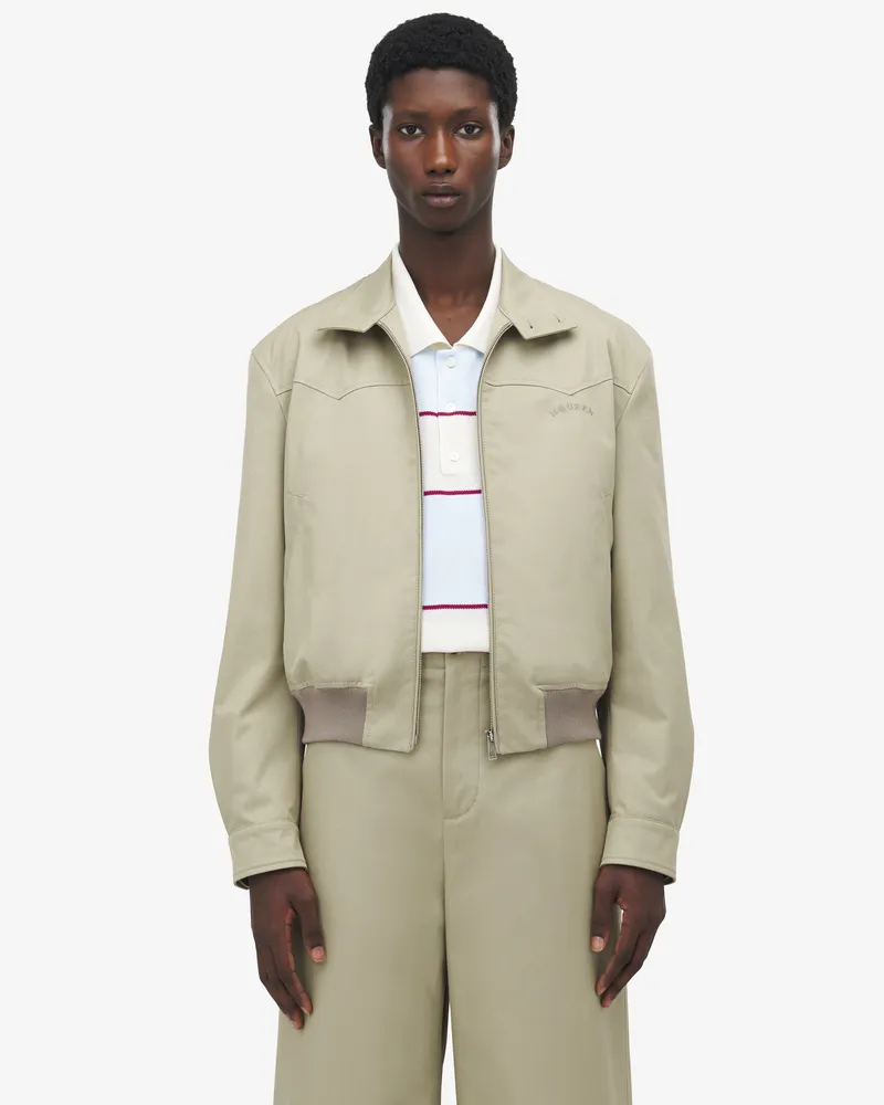 Alexander McQueen Gekürzte Harrington Jacke - Item 827425QSABY2001 Beige