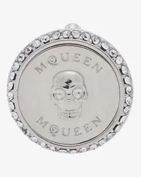 Alexander McQueen Sovereign Skull Ohrringe Palladium