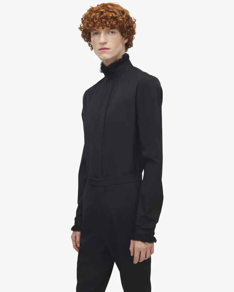 Alexander McQueen Hemd mit Rüschendetail aus Popeline - Item 842578QNAAX0548 Schwarz