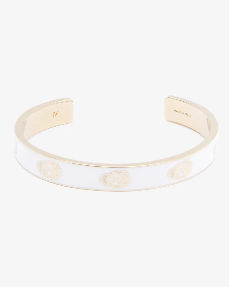 Alexander McQueen Thin Skull Cuff - Item 836596J16SM9053 Elfenbeinfarben