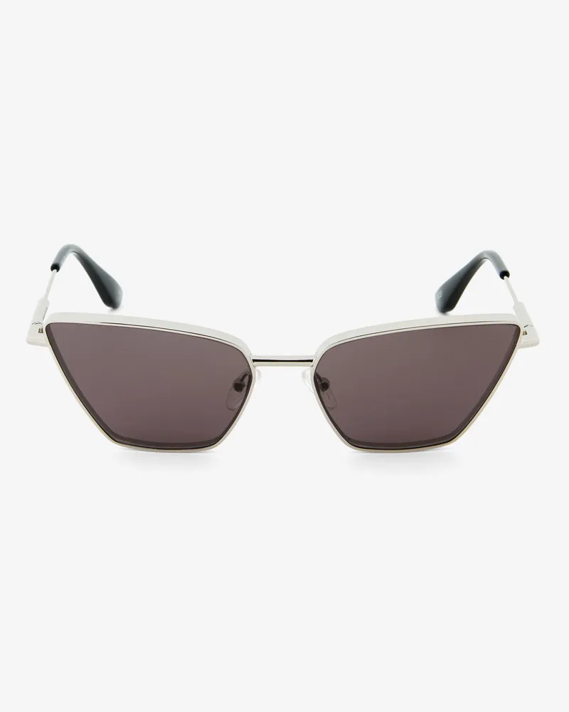 Alexander McQueen Metall T-Bar Katzenaugen-Sonnenbrille - Item 821690I33301030 Silber