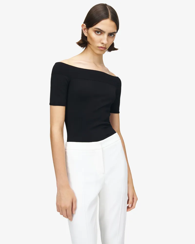 Alexander McQueen Strick-Top mit Ausschnitt bis zu den Schultern - Item 669510Q1AV41000 Schwarz