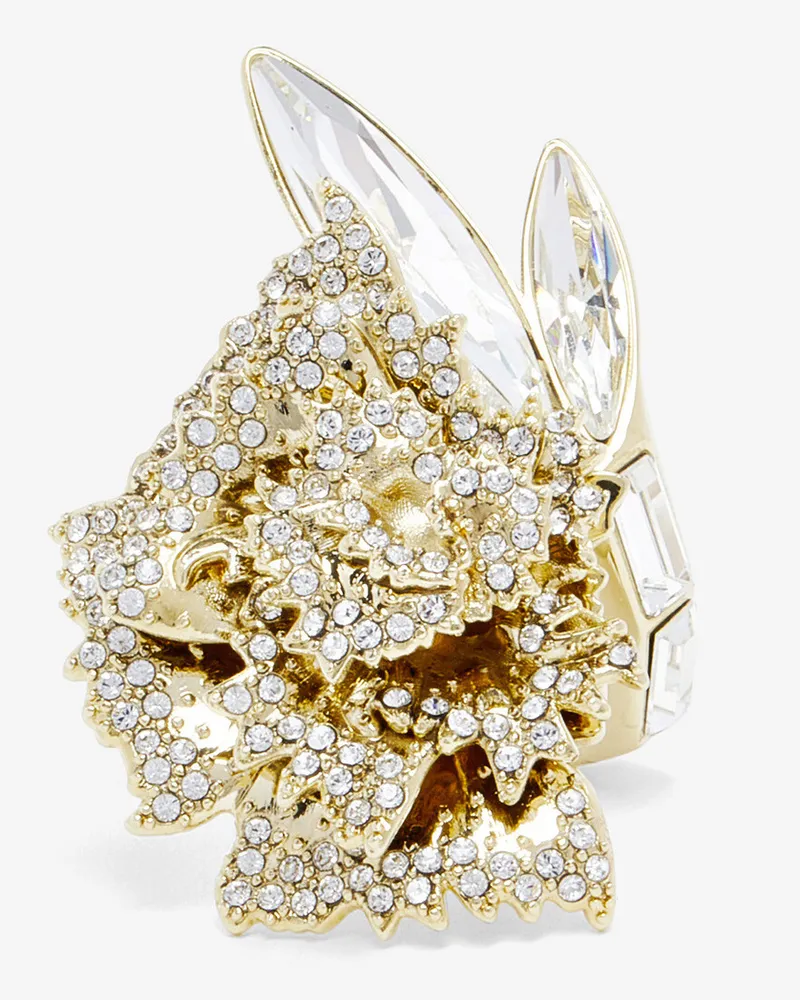 Alexander McQueen Carnation Ring - Item 851154J161C1035 Blassgold