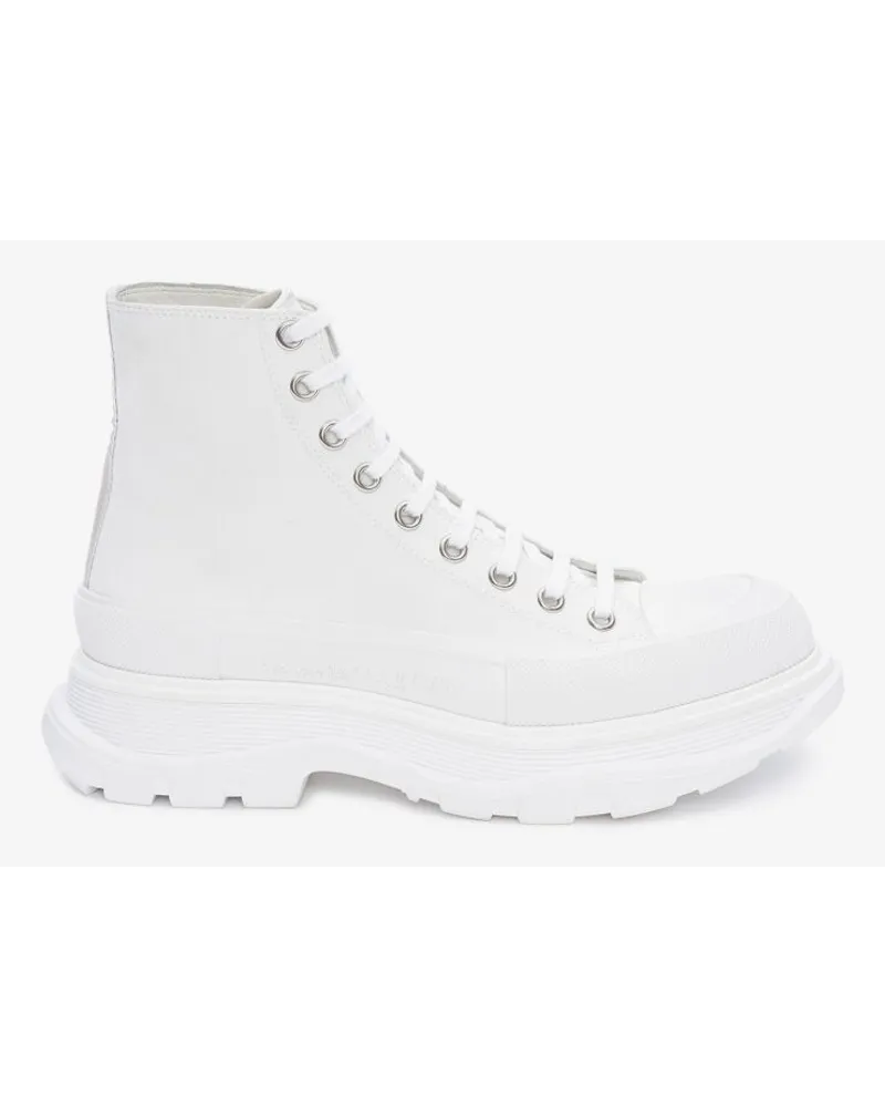 Alexander McQueen Stiefel mit Profilsohle Weiss