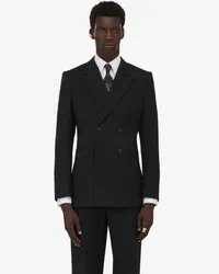 Alexander McQueen Zweireihige Jacke mit eleganten Schultern Schwarz