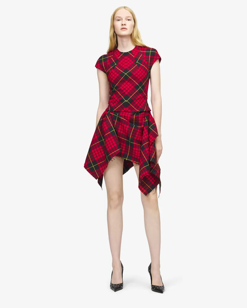 Alexander McQueen Minikleid mit MacQueen Tartan - Item 857557QJAF26120 Rot