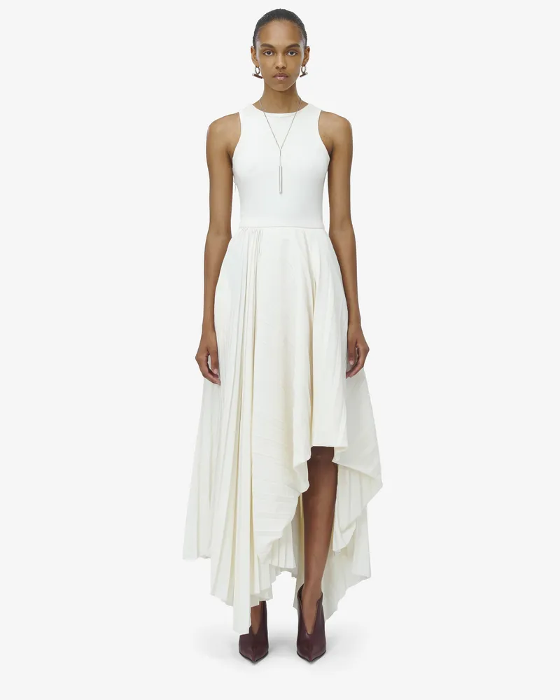 Alexander McQueen Asymmetrisches Kleid - Item 814517QLAED9015 Elfenbeinfarben