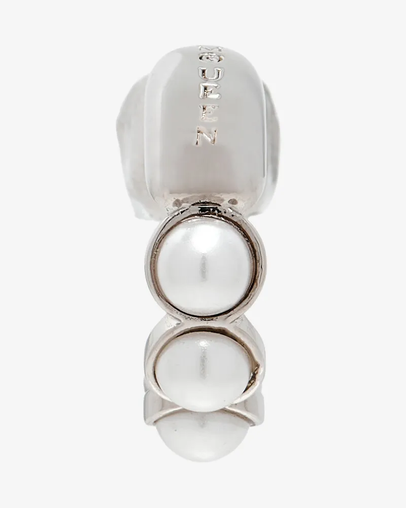 Alexander McQueen Skull- und Perlen-Ohrring - Item 854544J16RP1026 Palladium