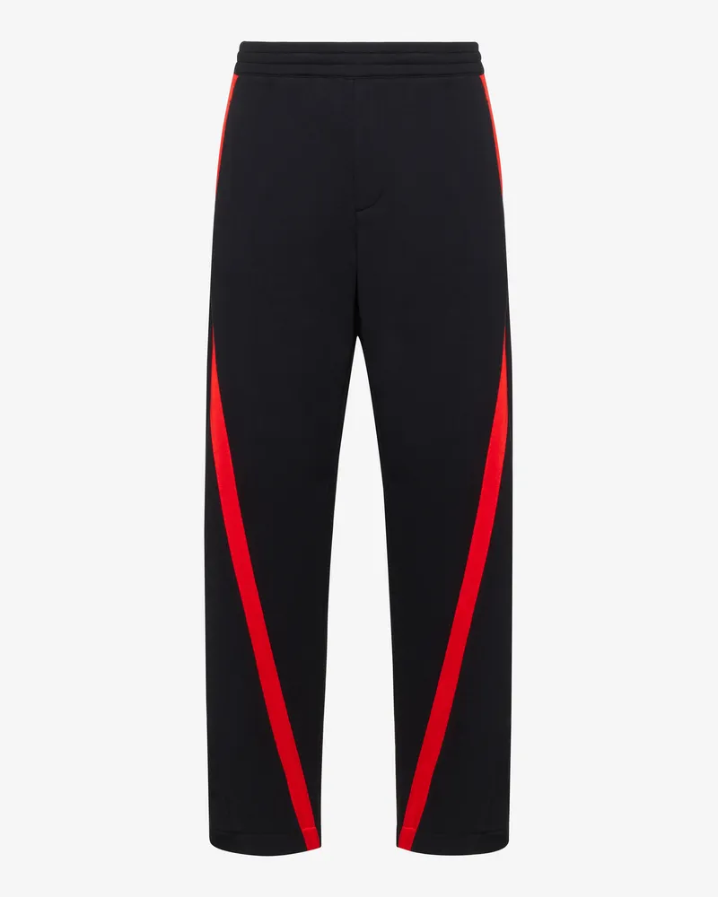 Alexander McQueen Jogginghose mit gedrehten Streifen Schwarz