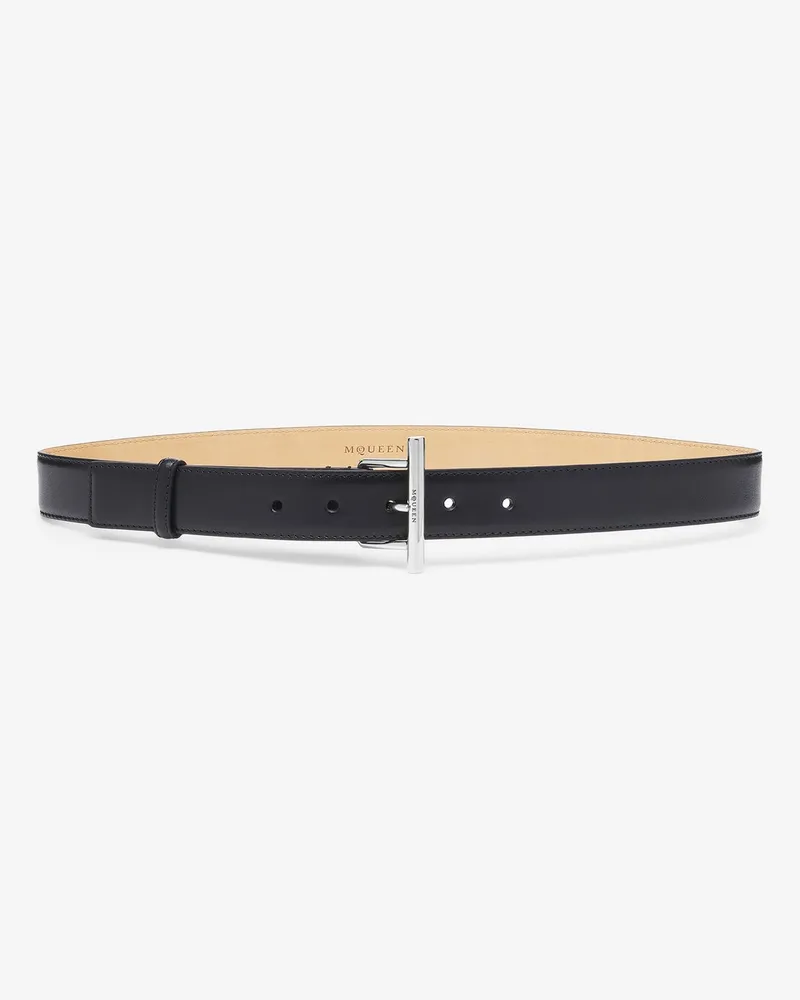 Alexander McQueen McQueen T-Bar Gürtel - Item 8044991BR0I1000 Schwarz