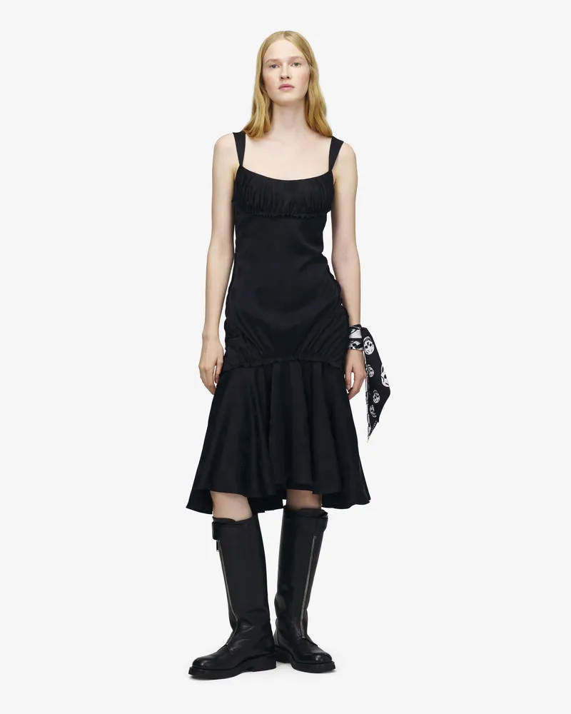 Alexander McQueen Midikleid aus Skull-Jacquard - Item 846911QGABI1000 Schwarz