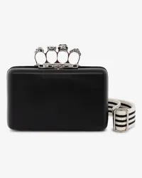 Alexander McQueen Die Knuckle Twisted Clutch Schwarz