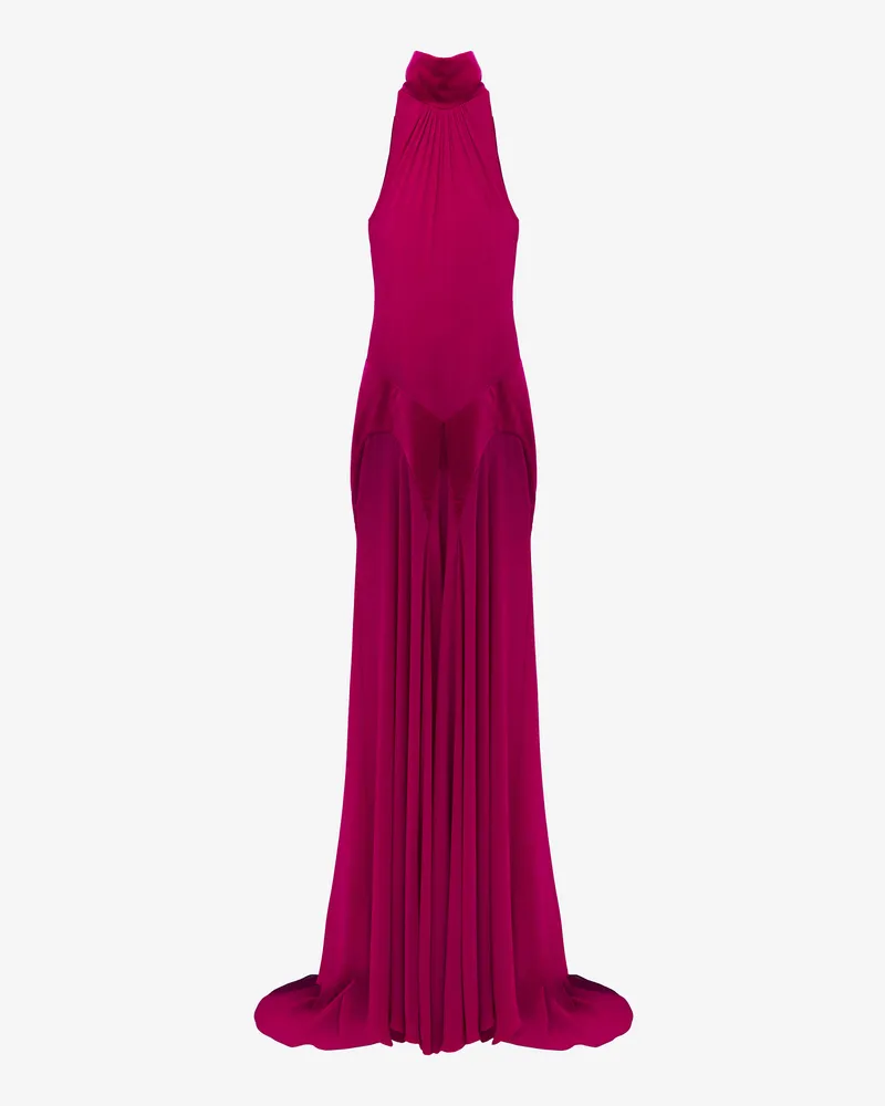 Alexander McQueen Abendkleid aus Seidengeorgette - Item 842905QBADS5096 Fuchsia