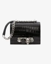 Alexander McQueen Mini Jewelled Satchel Schwarz