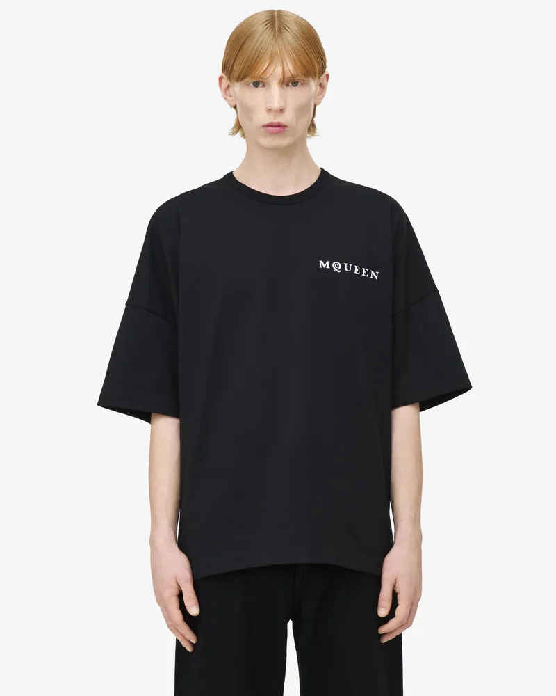 Alexander McQueen Oversized McQueen-T-Shirt - Item 828434QTADE0520 Schwarz