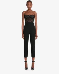 Alexander McQueen High Waisted Cigarette Trouser Schwarz