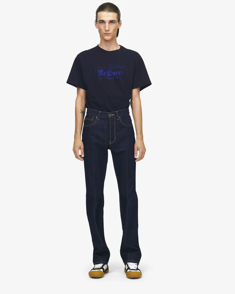 Alexander McQueen Schmale Denim-Jeans - Item 839537QYAAB4244 Indigo