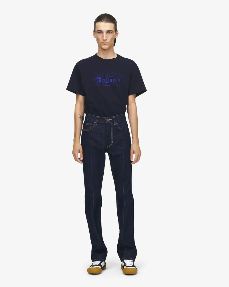 Alexander McQueen Schmale Denim-Jeans - Item 839537QYAAB4244 Indigo