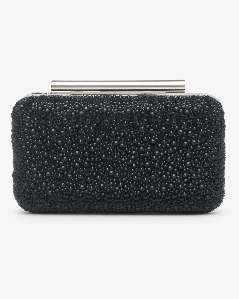 Alexander McQueen Crystal T-Bar Box Clutch - Item 8137151BLOW1000 Schwarz