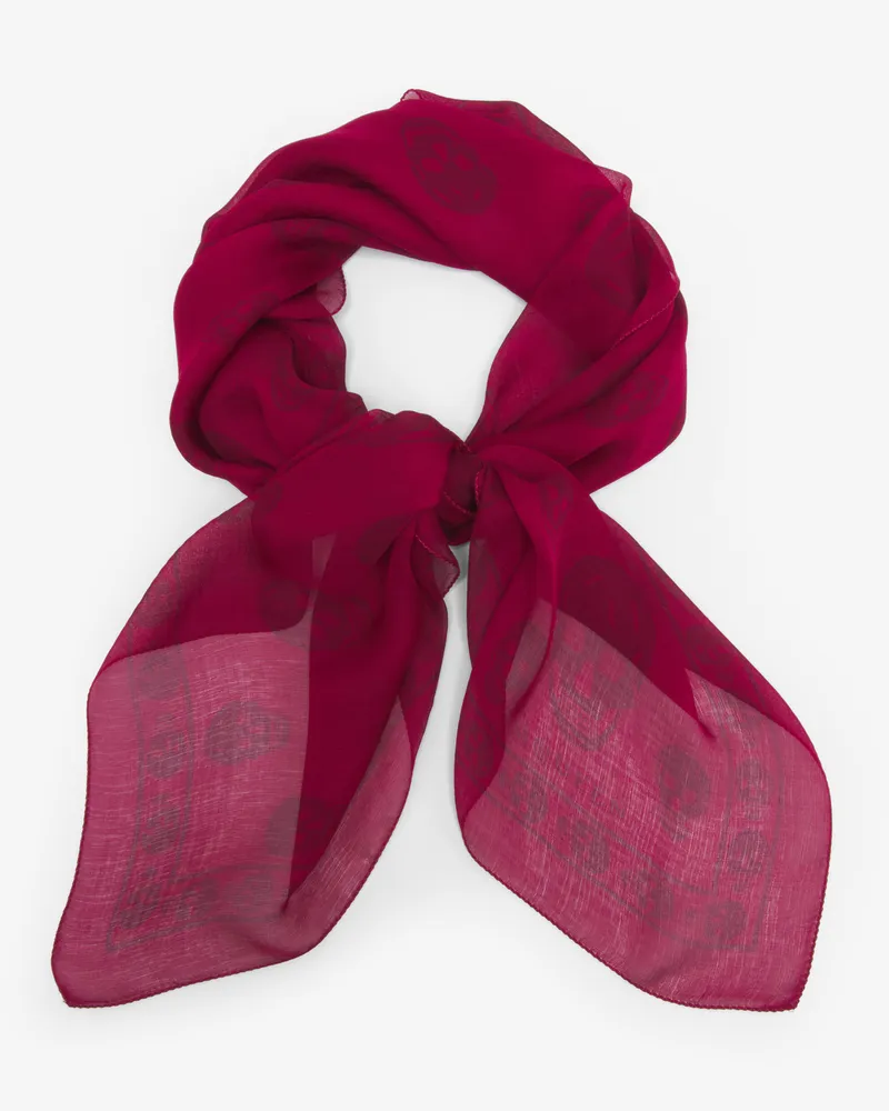 Alexander McQueen Klassisches Skull Foulard - Item 8078893052Q6373 Karmin