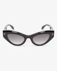 Alexander McQueen Cat-Eye-Sonnenbrille mit Spike-Studs Schwarz