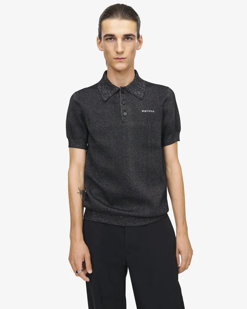 Alexander McQueen Poloshirt mit McQueen Logo - Item 852996Q1BFV1038 Schwarz