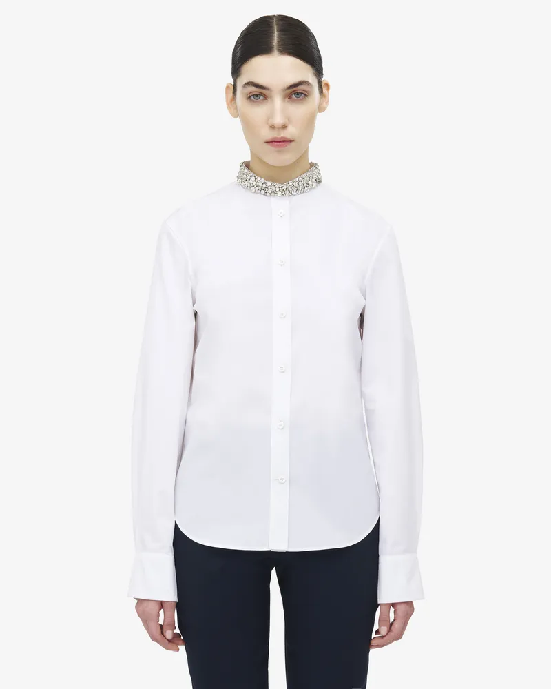 Alexander McQueen Hemd mit Kristallstickerei - Item 838926QAABT9000 Optical