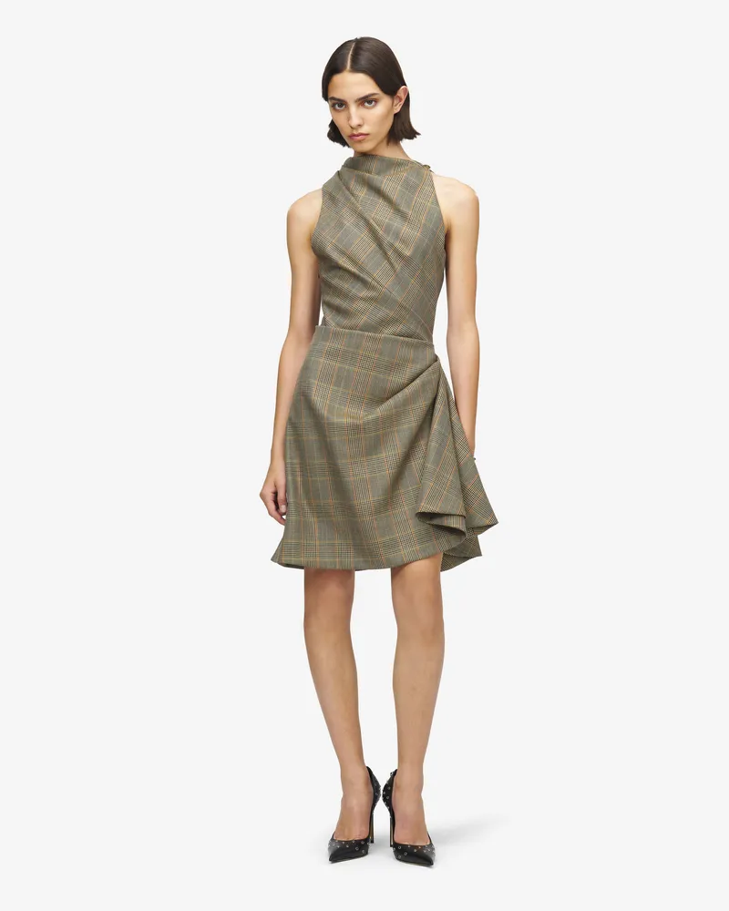 Alexander McQueen Asymmetrisches Minikleid im Country-Karo - Item 856843QJAFR9101 Braun