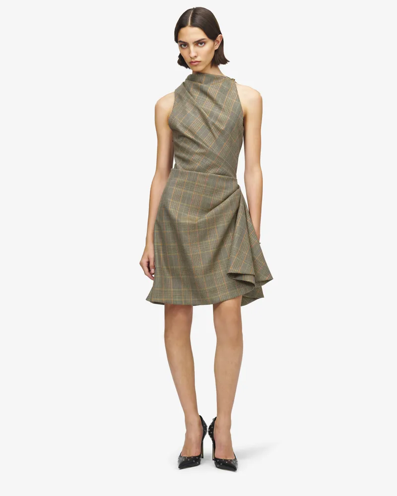 Alexander McQueen Asymmetrisches Minikleid im Country-Karo - Item 856843QJAFR9101 Braun